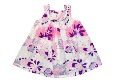 Lila - rózsaszín mintás ruha